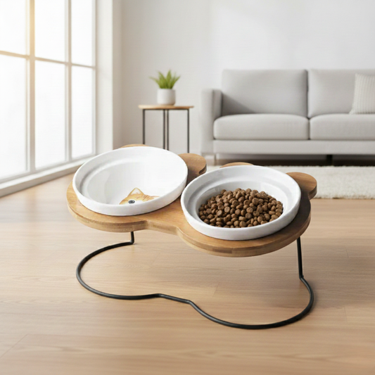 ErgoLift™ Spine-Safe Cat Bowl Holder